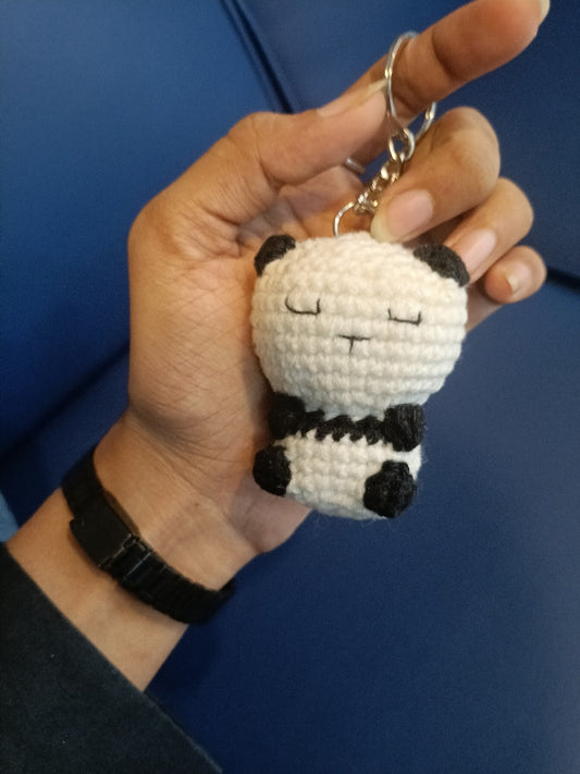 Handmade Crochet Panda Keychain
