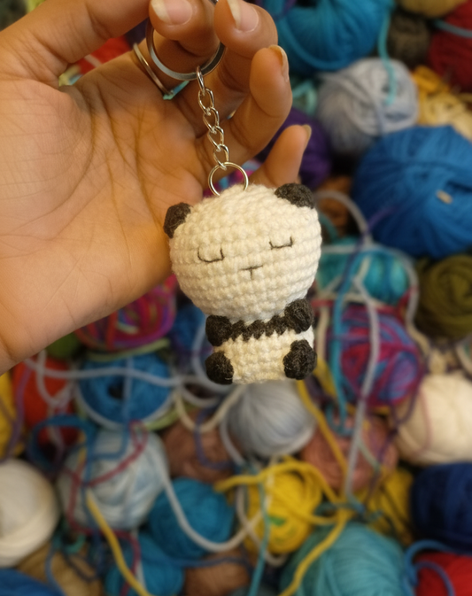 Handmade Crochet Panda Keychain