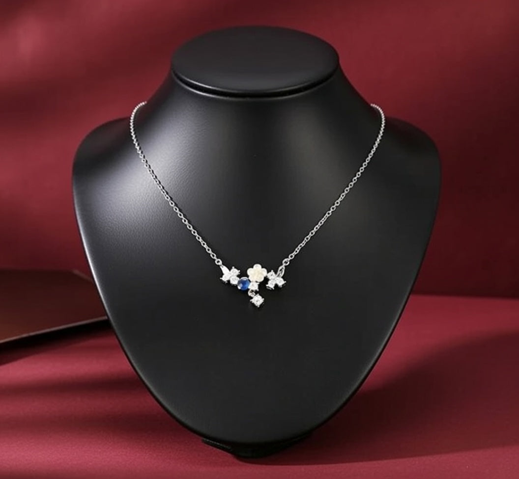 Aurora Bloom Anti-Tarnish Silver Plated Necklace